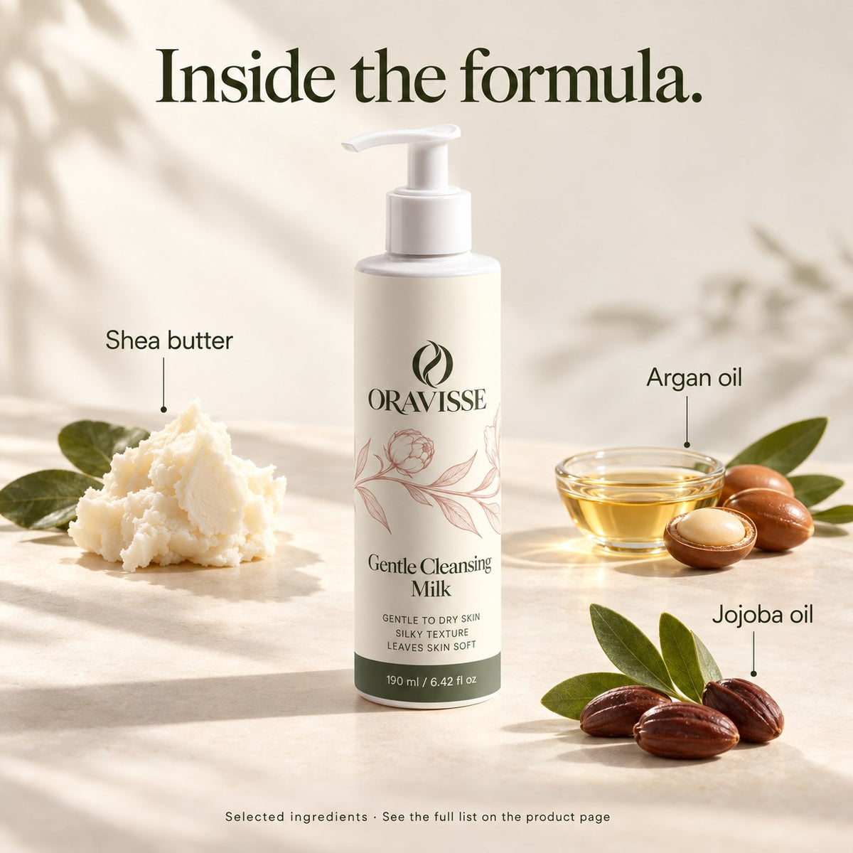 Gentle Cleansing Milk formula ingredients