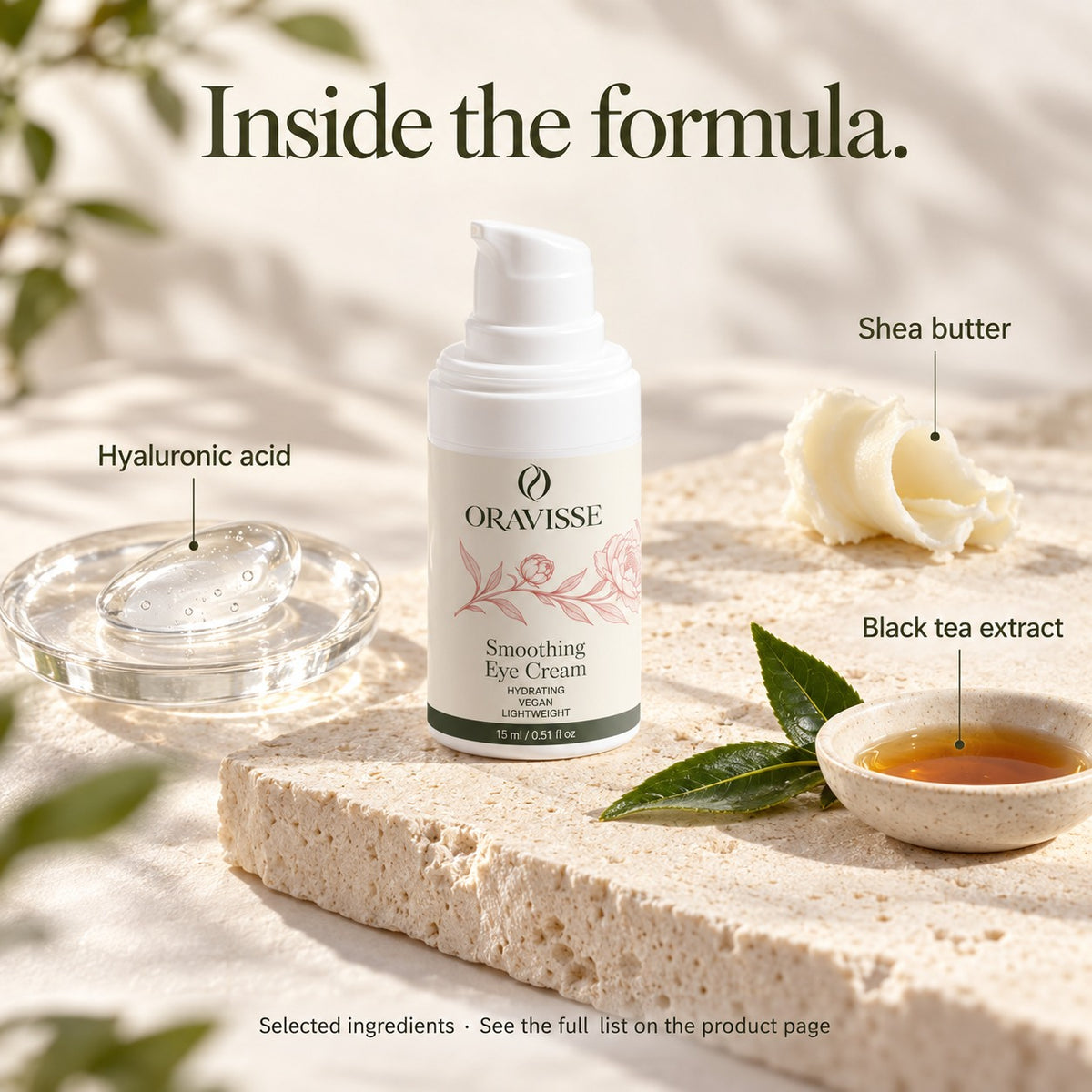 Smoothing Eye Cream formula ingredients