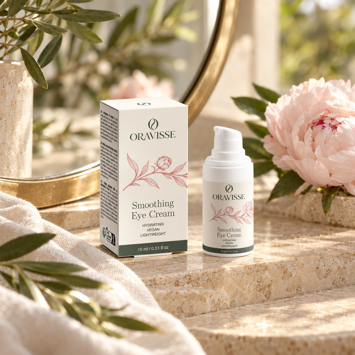 Smoothing Eye Cream in a skincare ritual